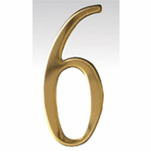 Mailbox Accessories Brass Address Numbers Size - 2 Number - 6-Brass BR2-6